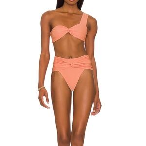 Tularosa Lucci High Waist Bottom in Coral